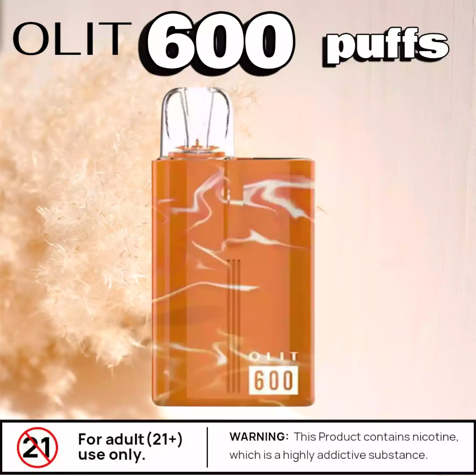 OLIT 600 Puffs Kompakte langlebige Einweg-E-Zigarette mit intensiven Aromen