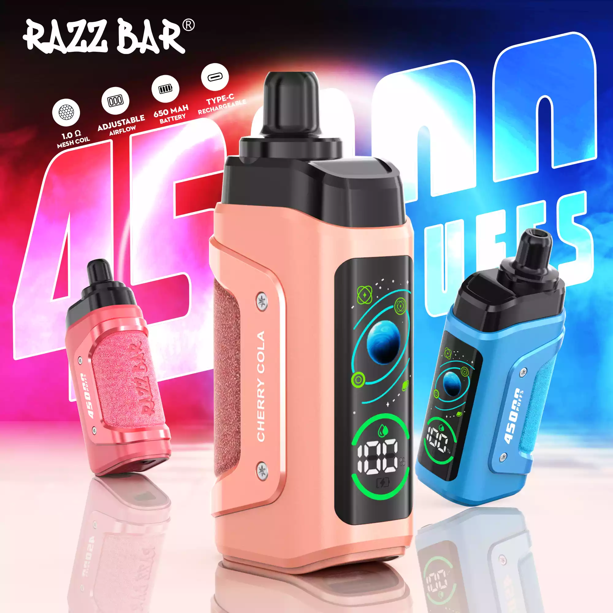 RAZZ BAR 45000 Puffs Einweg-Vape mit USB-C & Mesh-Coil Power