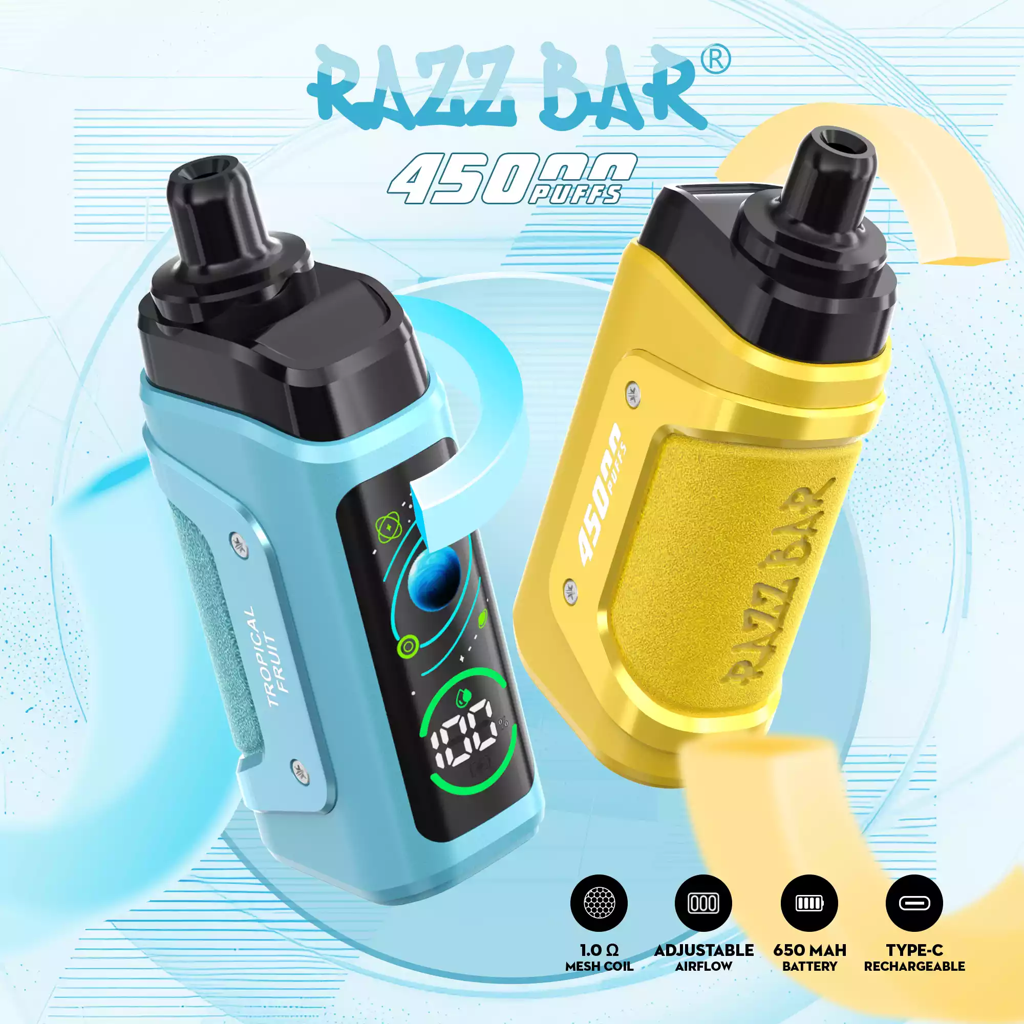 RAZZ BAR 45000 Puffs Einweg-Vape mit USB-C & Mesh-Coil Power – Bild 7
