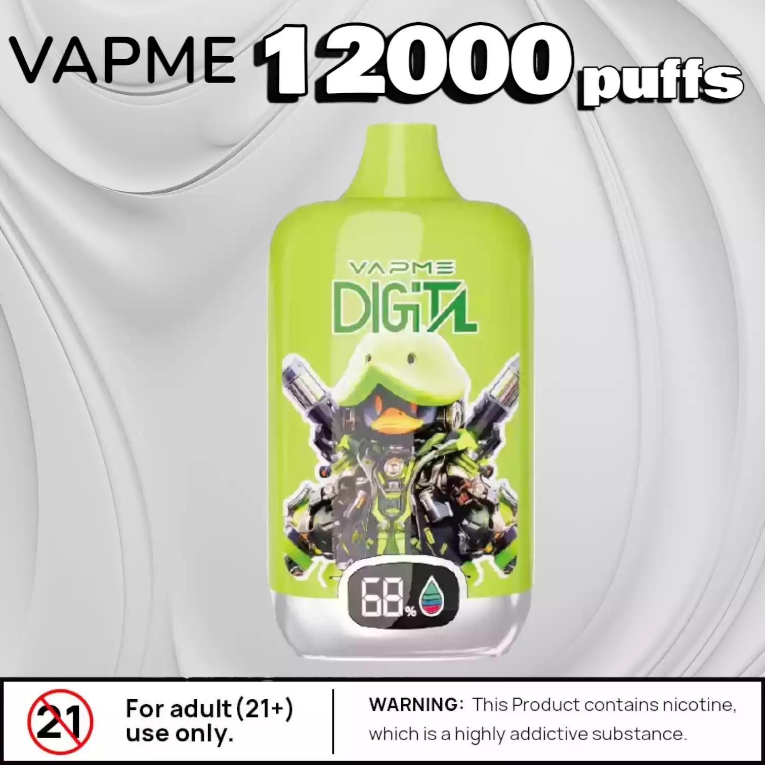 VAPME Digital 12000 Puffs Einweg-Vape mit Display & 20ml Liquid