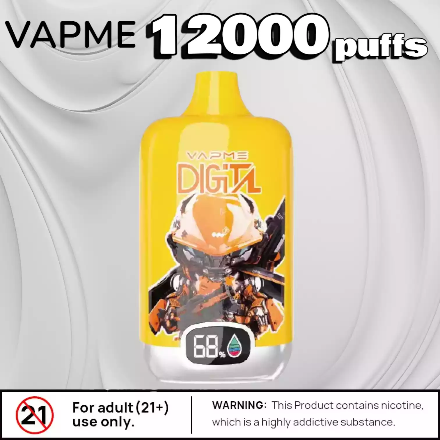 VAPME Digital 12000 Puffs Einweg-Vape mit Display & 20ml Liquid
