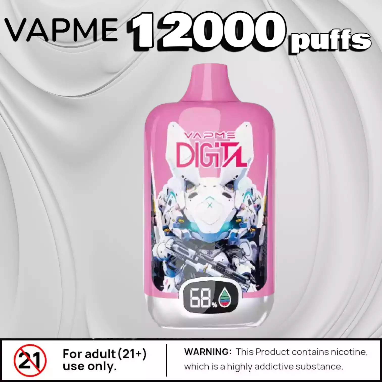 VAPME Digital 12000 Puffs Einweg-Vape mit Display & 20ml Liquid