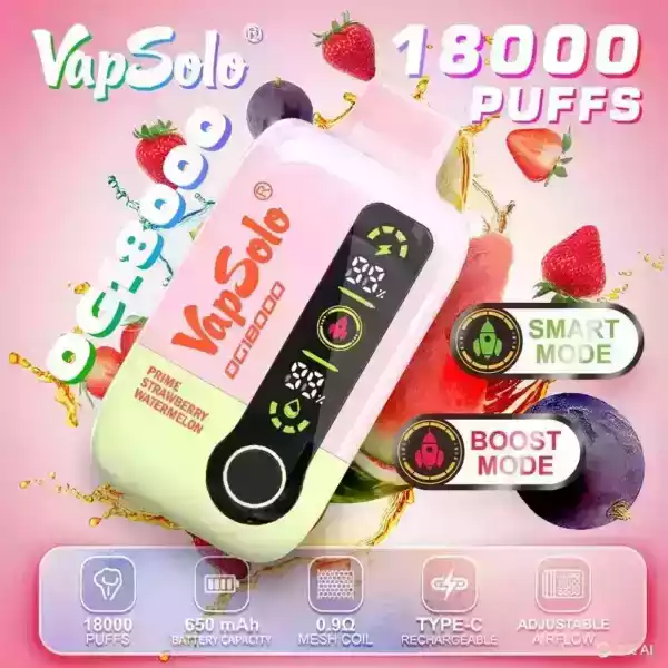 Vapsolo DG 18000 Puffs Langlebiger Genuss mit 28ml Liquid