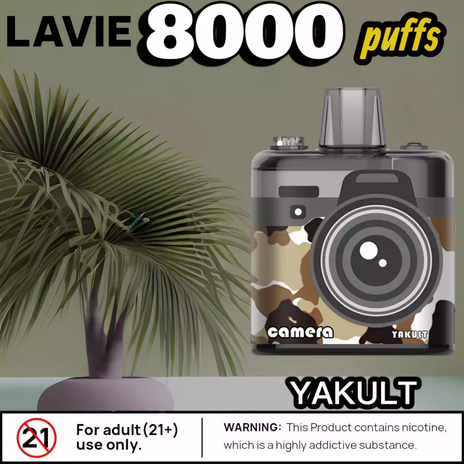 LAVIE Camera 8000 Puffs kompakte vape mit 18ml & usb-c