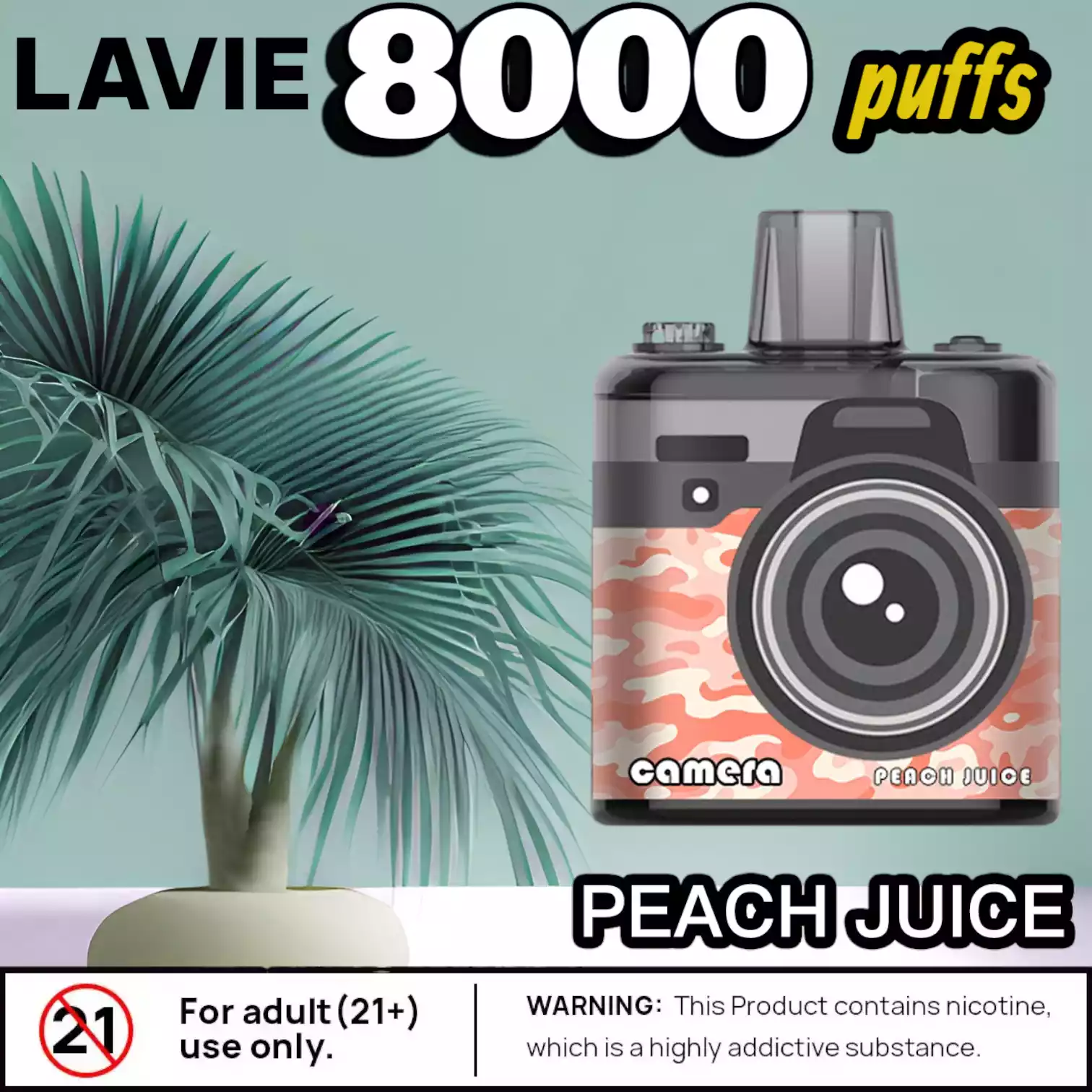 LAVIE Camera 8000 Puffs kompakte vape mit 18ml & usb-c