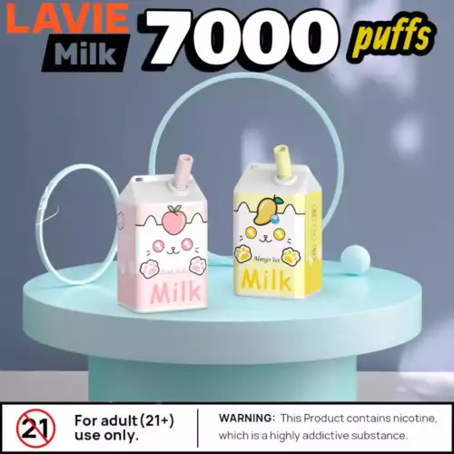 Lavie Milk 7000 Puffs 20ml Vape mit USB-C & Mesh Coil