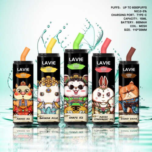 Lavie cola 6000 puffs 15ml vape mit usb-c & 6000 zügen