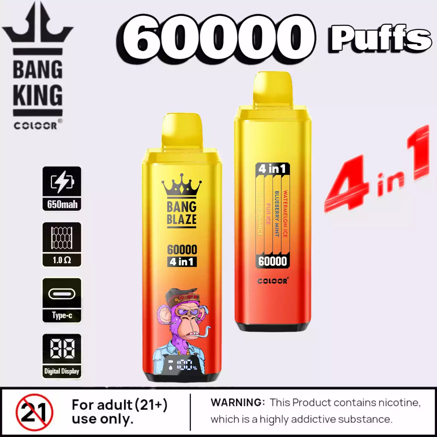 bang blaze 60000 puffs DSK050 riesiger tank & ultra viele züge