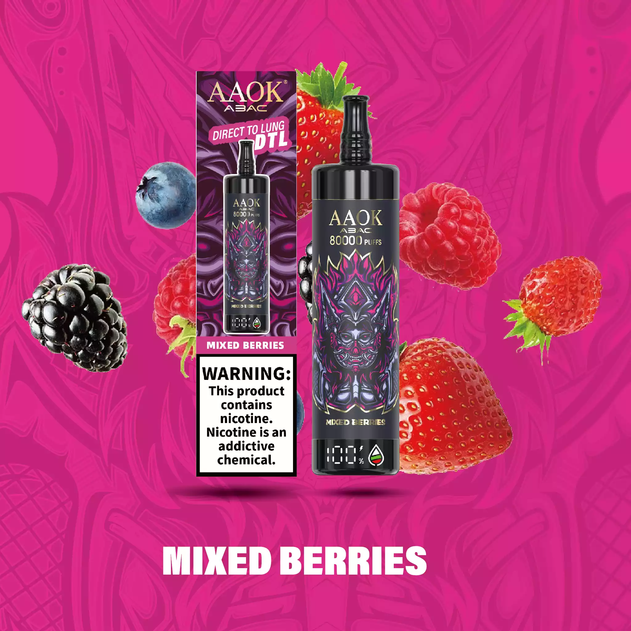 AAOK Y133 AK80000 Puffs Disposable Vape 45ml Mesh Coil