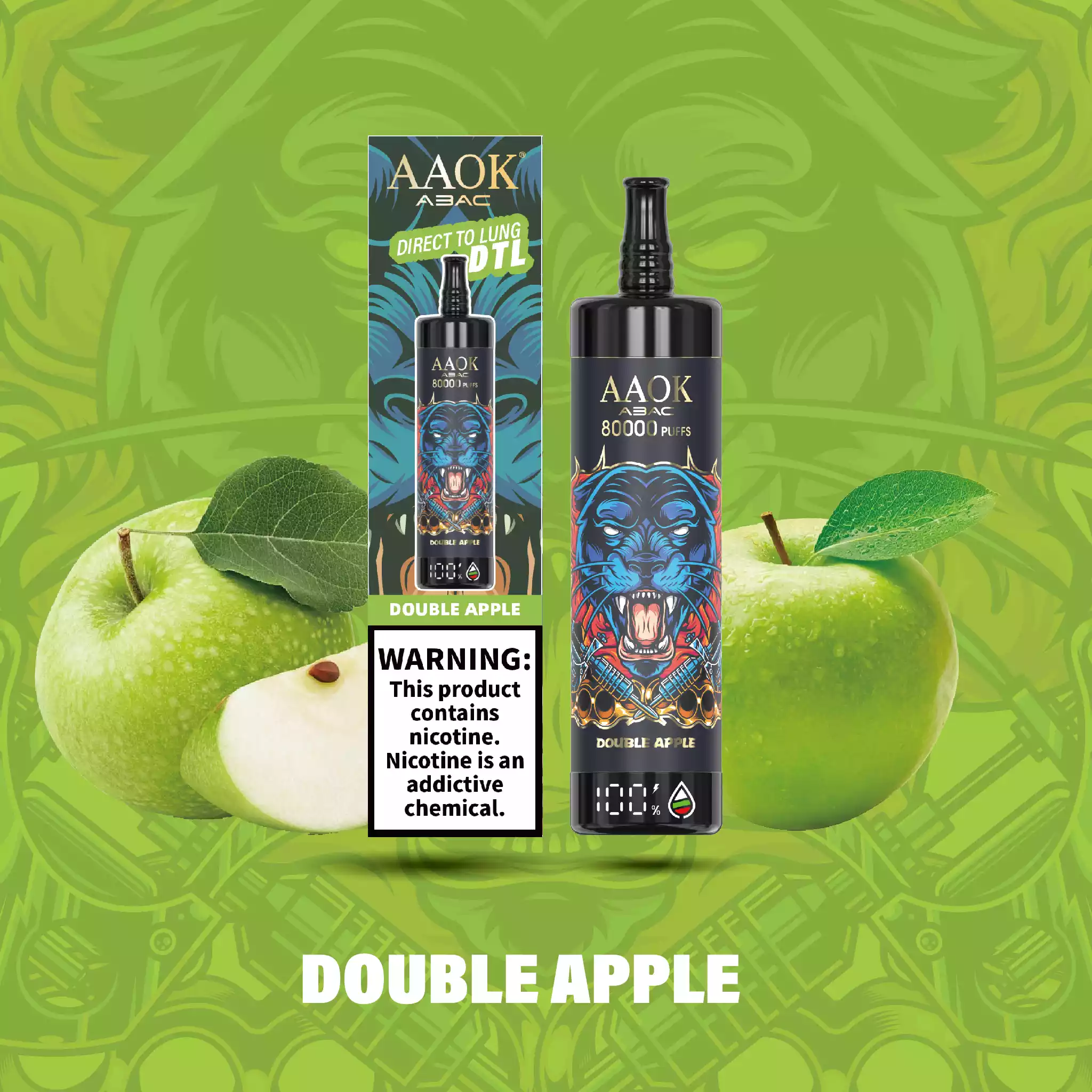 AAOK Y133 AK80000 Puffs Disposable Vape 45ml Mesh Coil