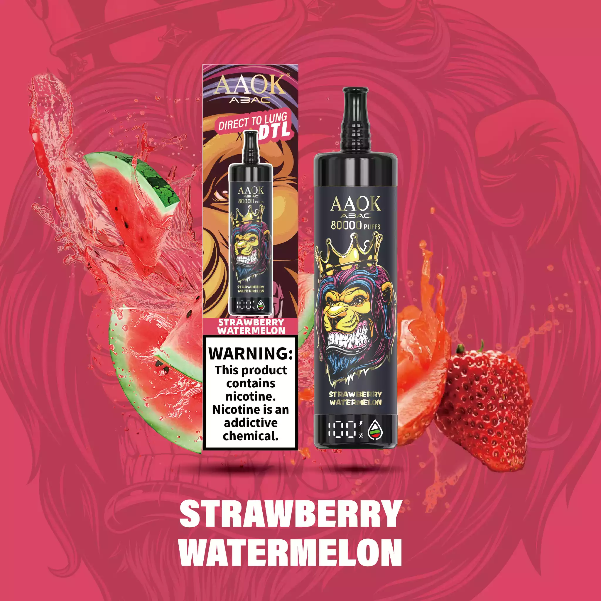 AAOK Y133 AK80000 Puffs Disposable Vape 45ml Mesh Coil