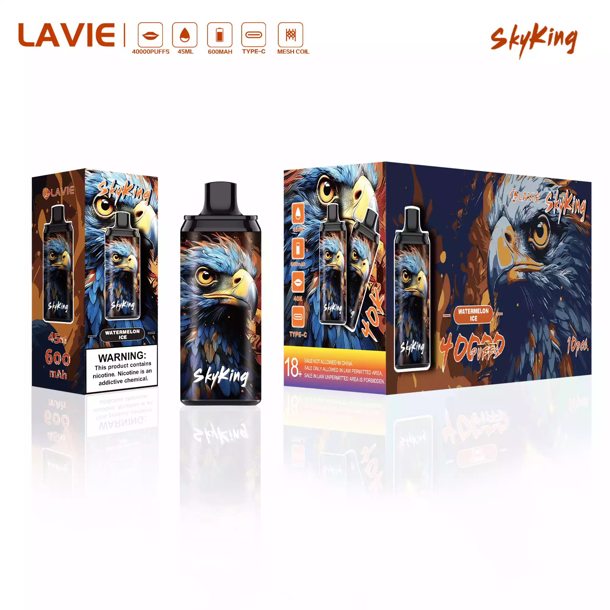 LAVIE SKYKING 40000 Puffs Disposable Vape mit 5% Nic Salt