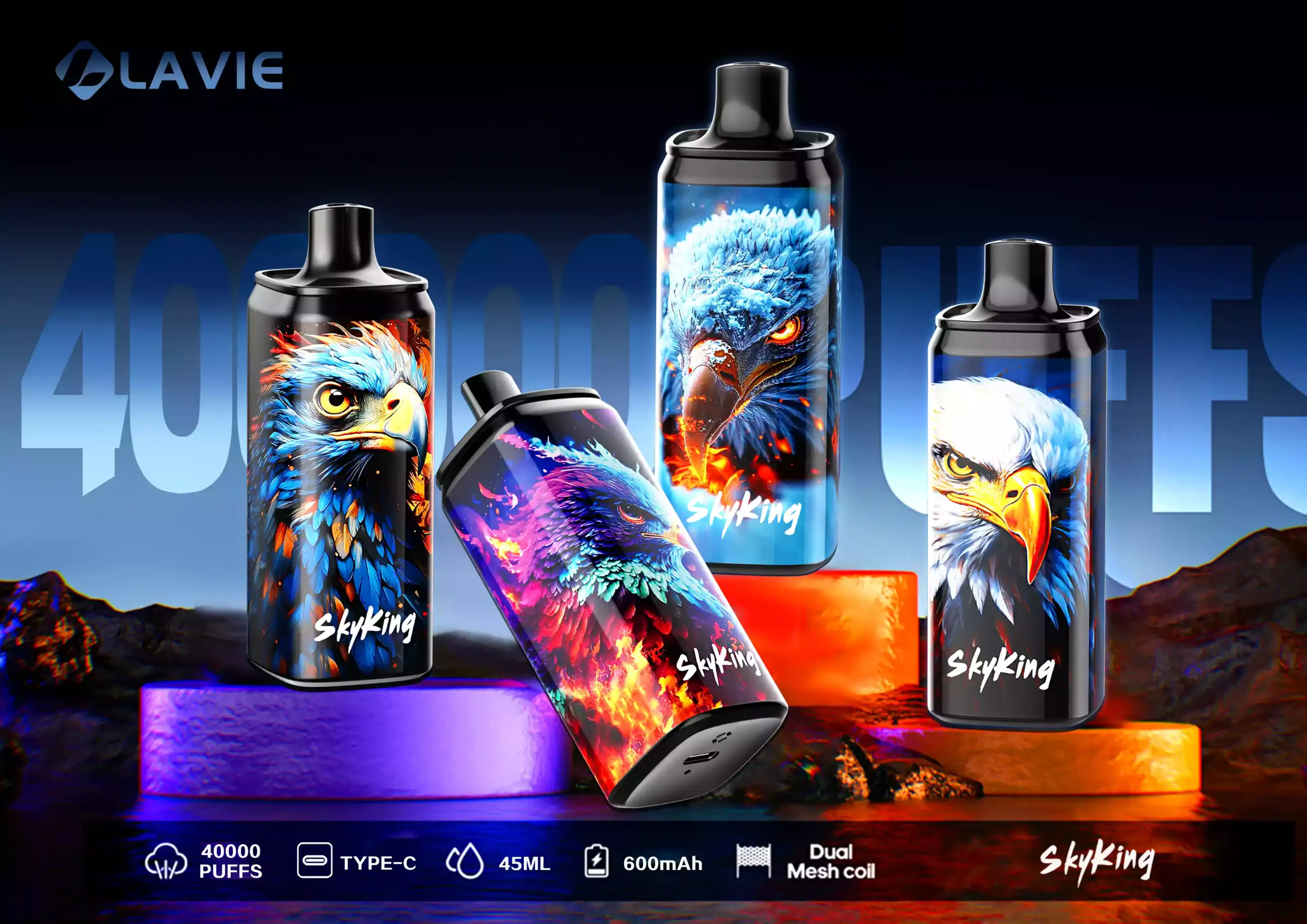 LAVIE SKYKING 40000 Puffs Disposable Vape mit 5% Nic Salt