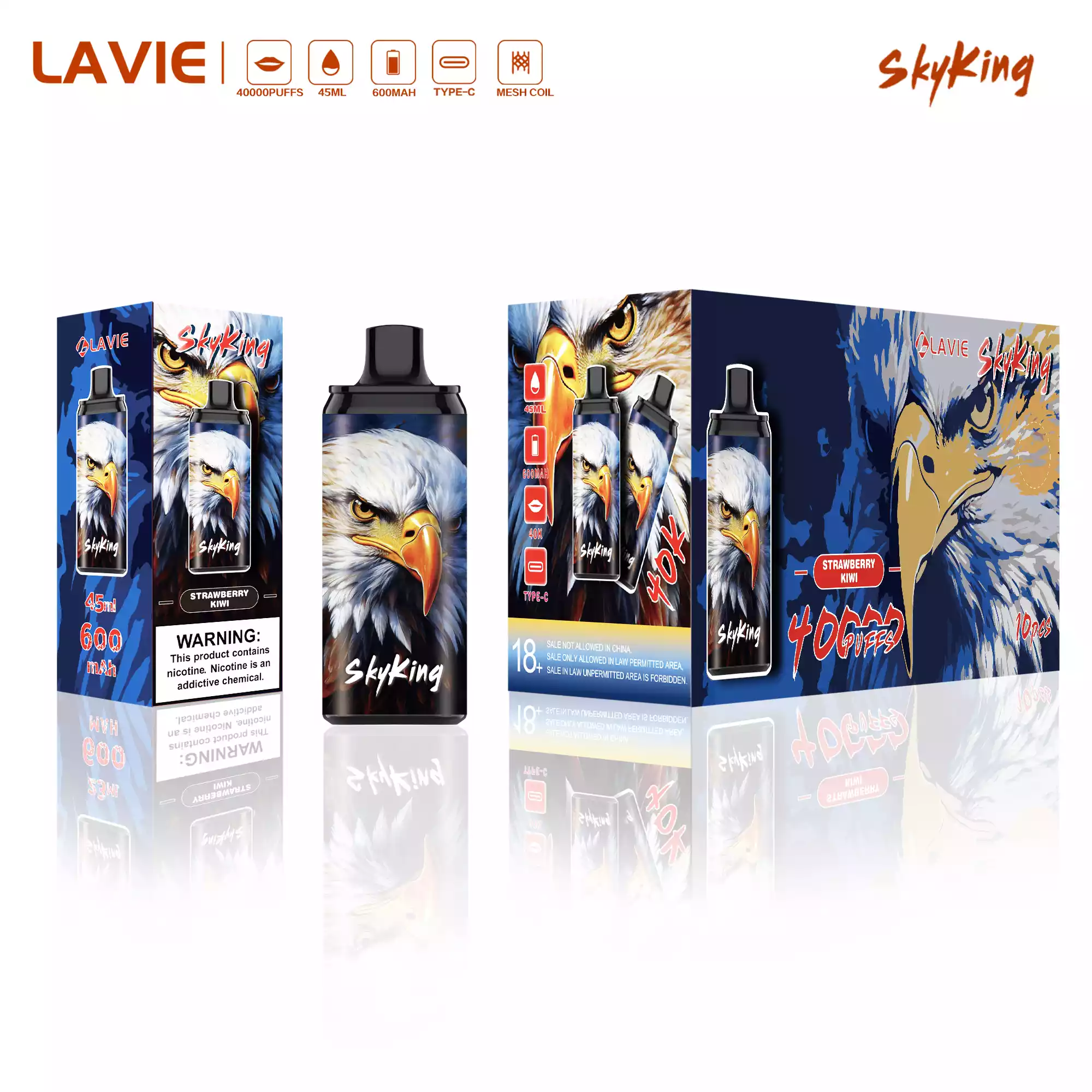 LAVIE SKYKING 40000 Puffs Disposable Vape mit 5% Nic Salt