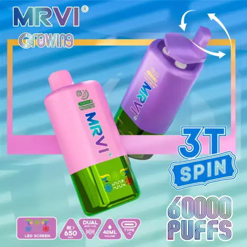 MRVI GROWING 60K Puffs 3T SPIN Disposable Vape 48ml