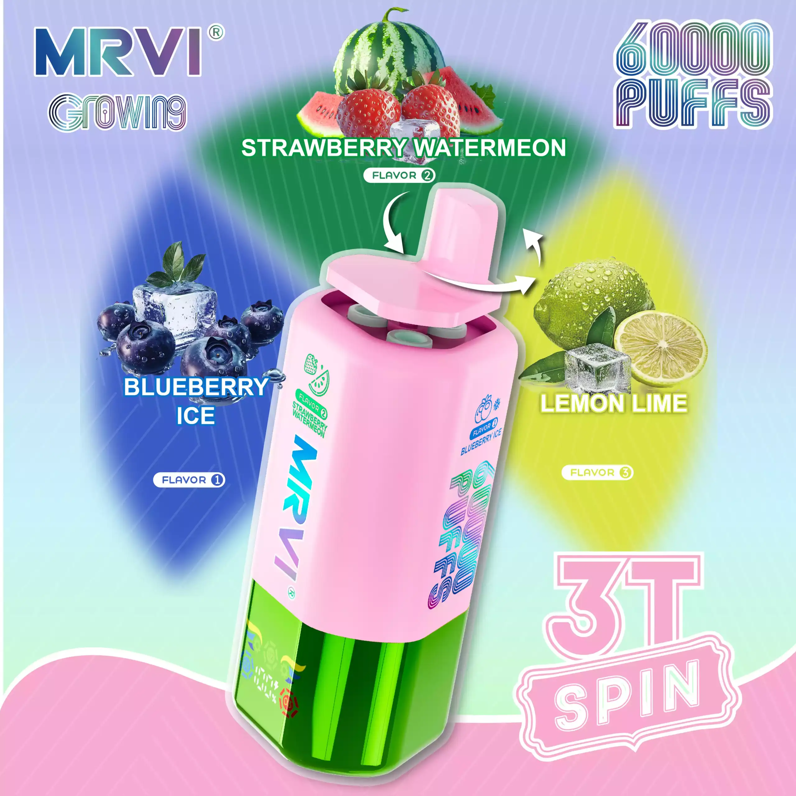 MRVI GROWING 60K Puffs 3T SPIN Disposable Vape 48ml