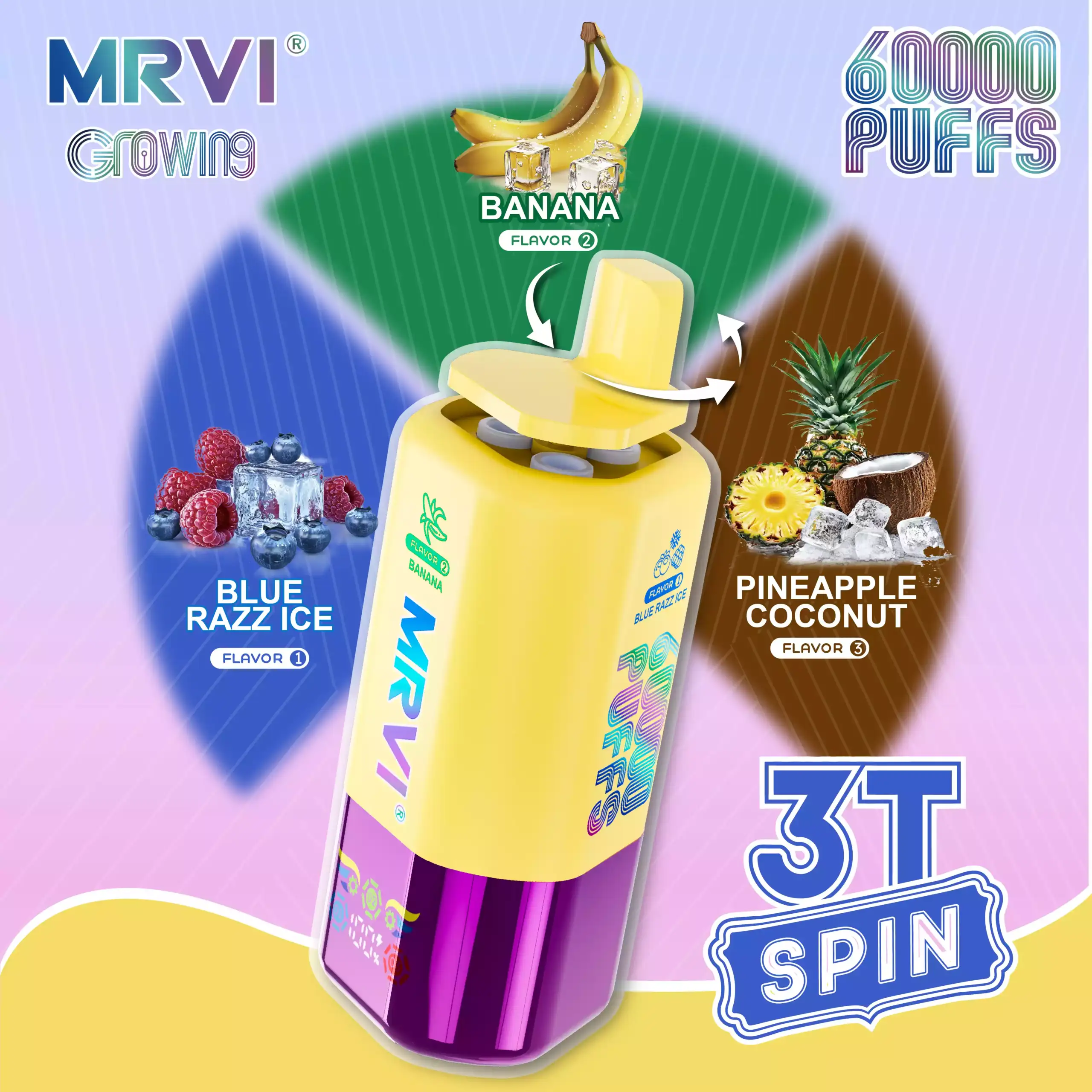 MRVI GROWING 60K Puffs 3T SPIN Disposable Vape 48ml