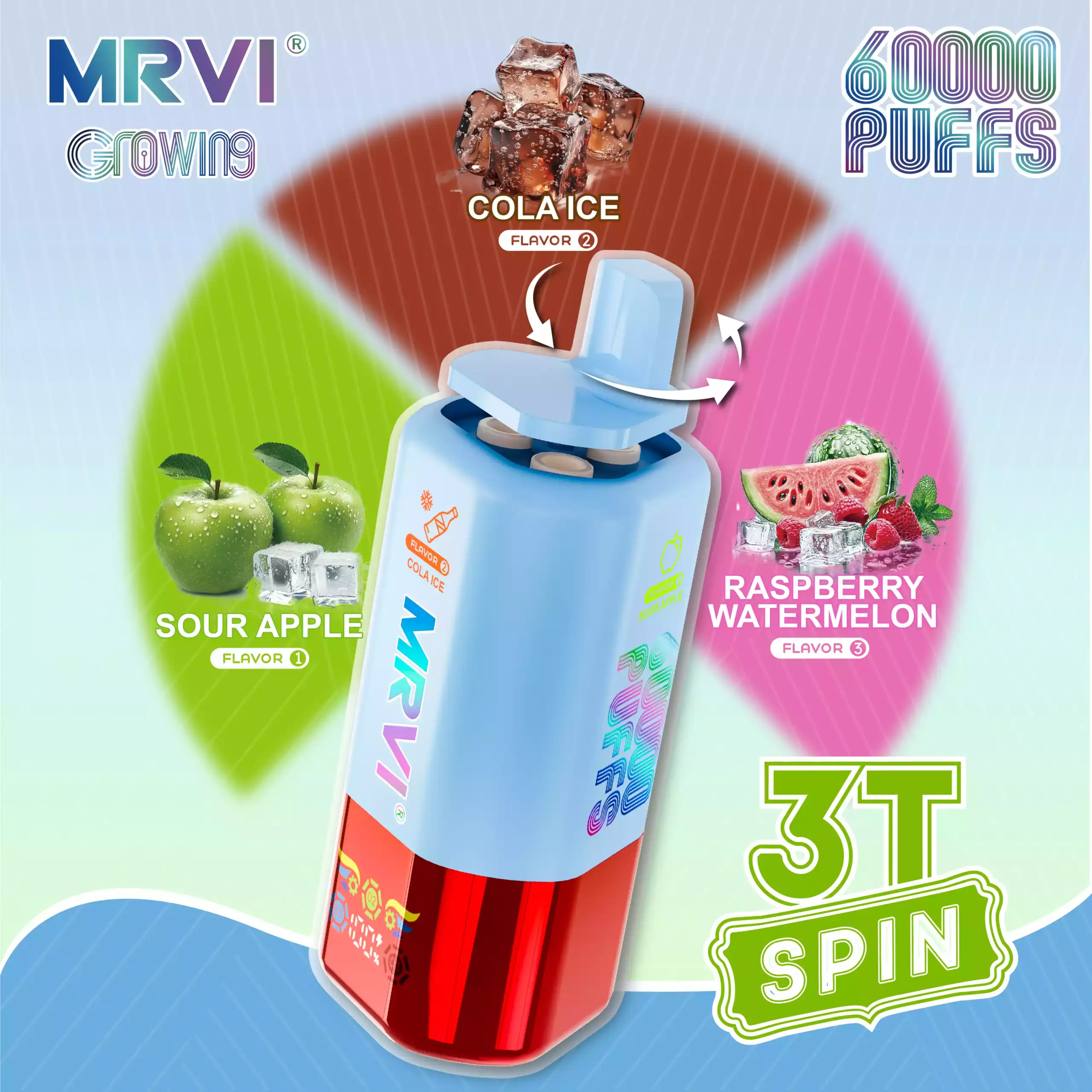 MRVI GROWING 60K Puffs 3T SPIN Disposable Vape 48ml