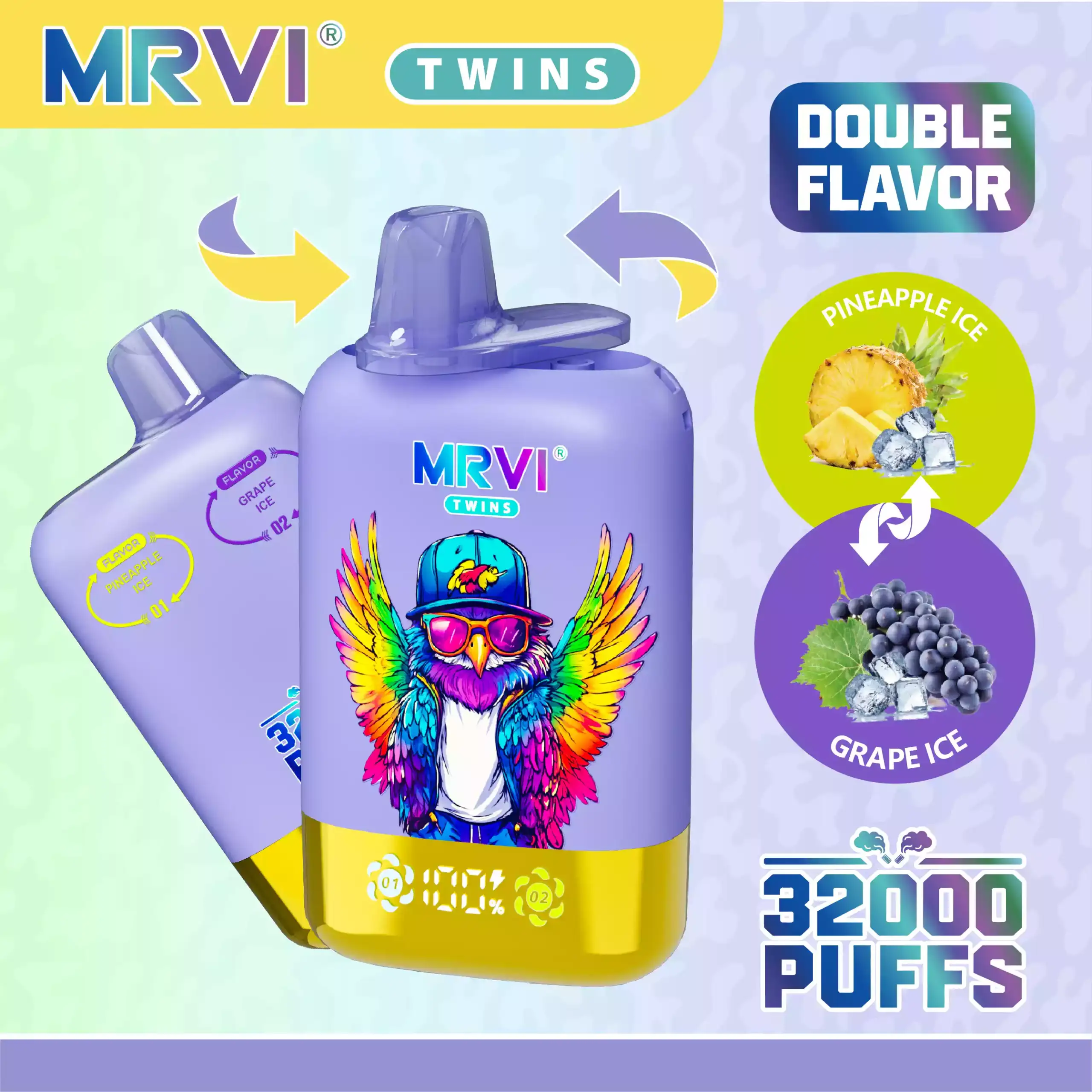 MRVI TWINS 32000 Puffs Disposable Vape Dual Flavor 40ml