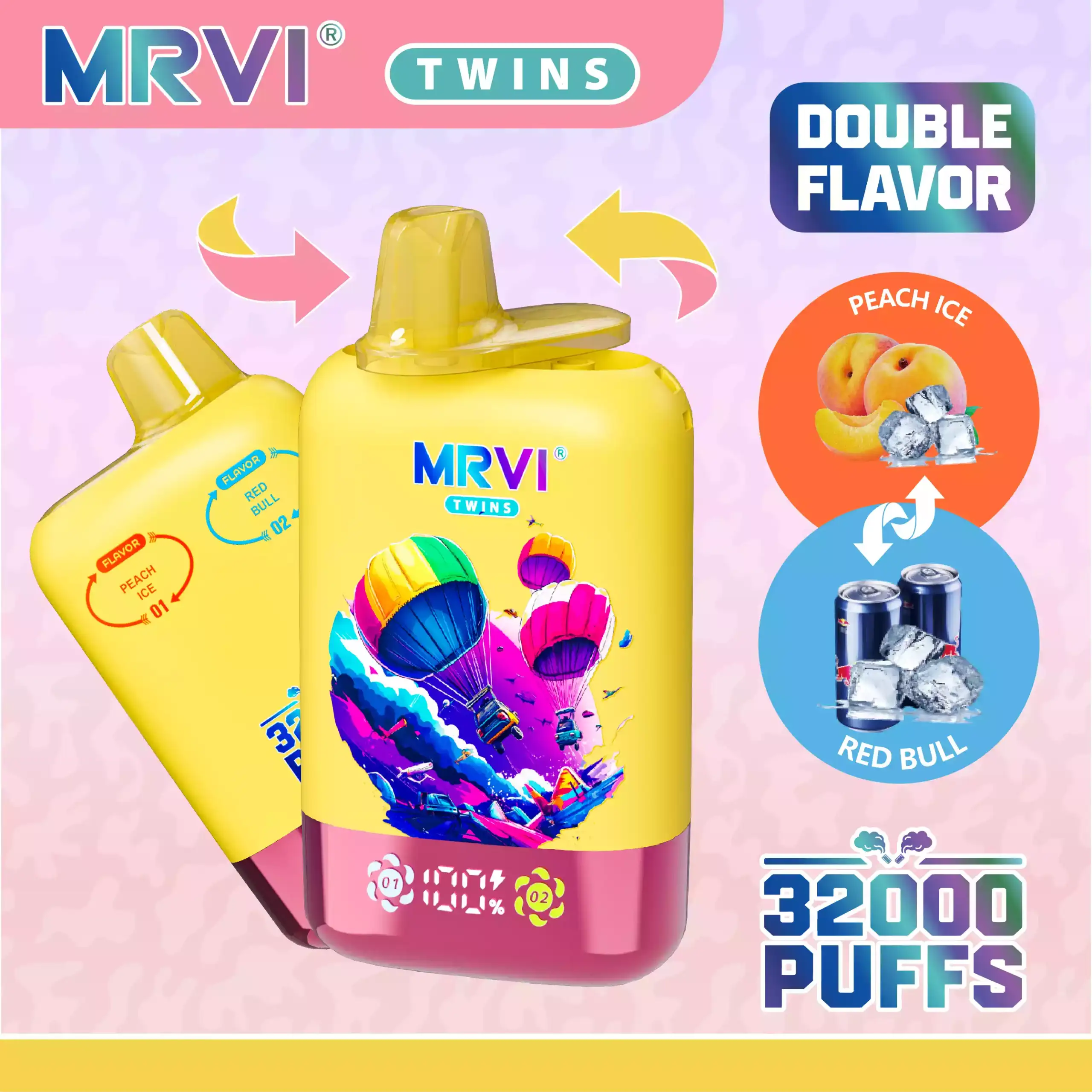 MRVI TWINS 32000 Puffs Disposable Vape Dual Flavor 40ml