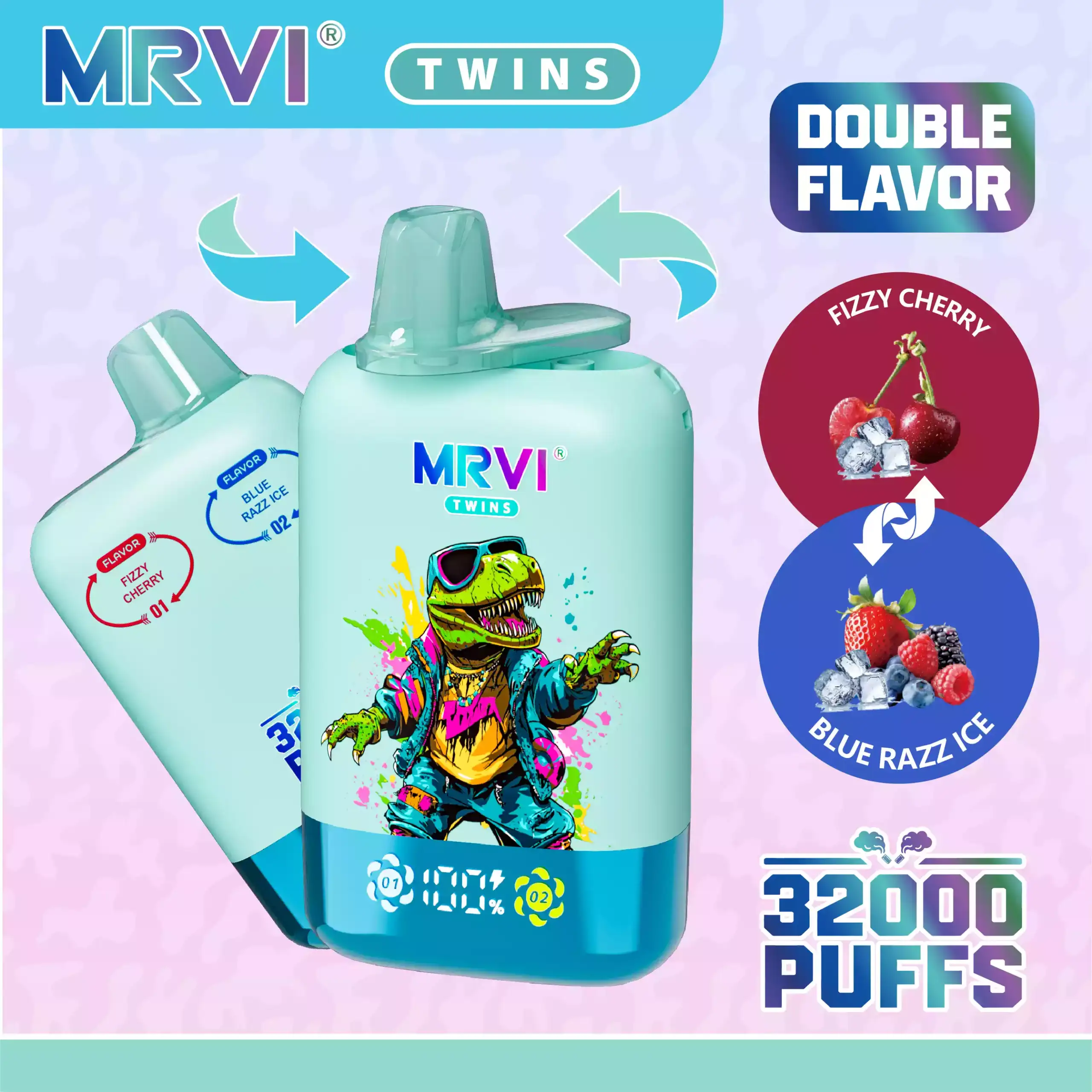 MRVI TWINS 32000 Puffs Disposable Vape Dual Flavor 40ml