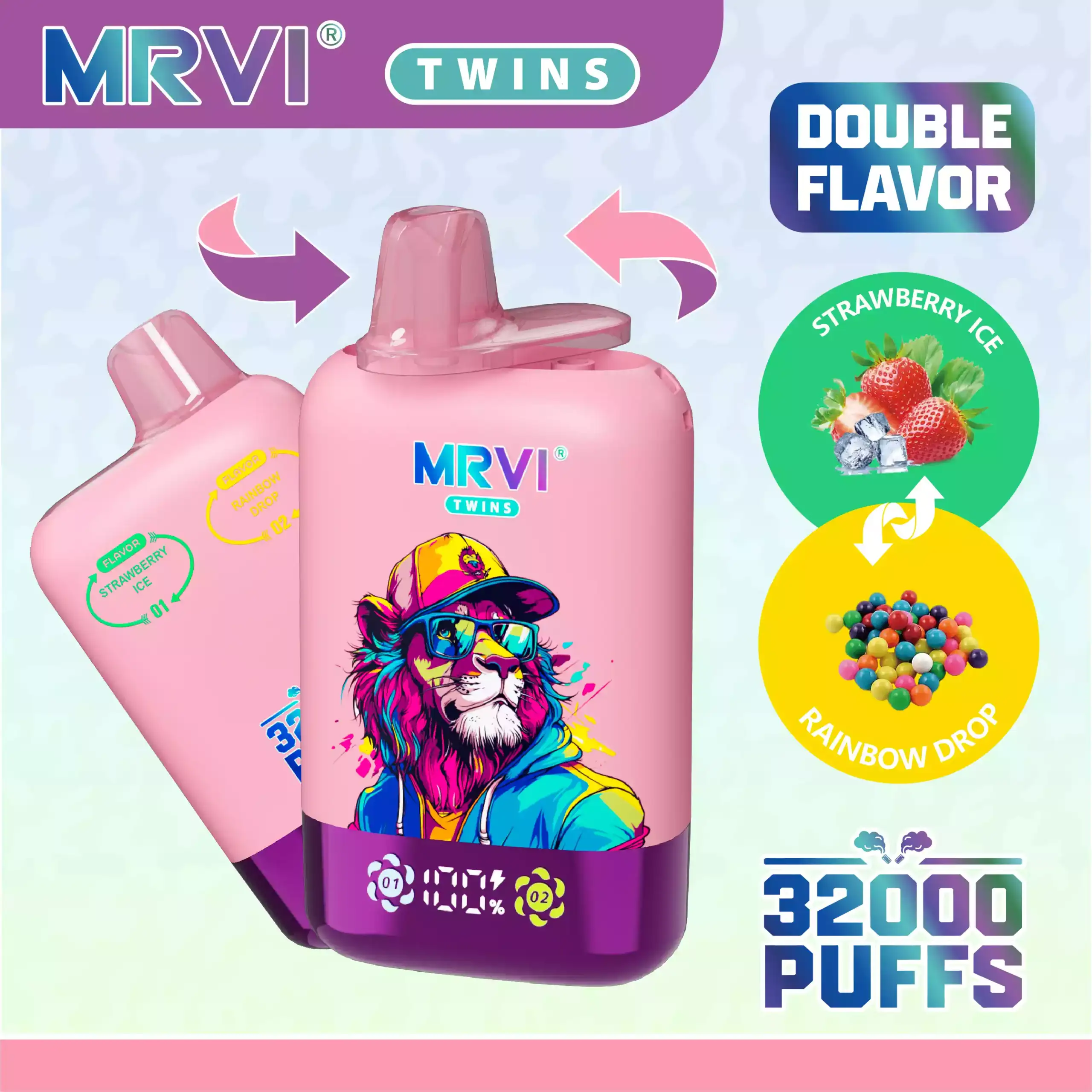 MRVI TWINS 32000 Puffs Disposable Vape Dual Flavor 40ml