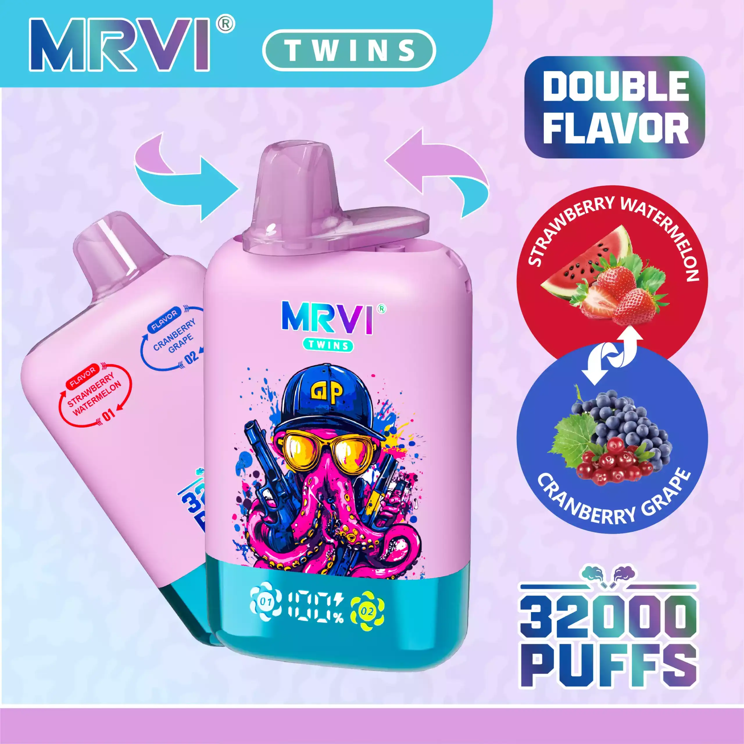 MRVI TWINS 32000 Puffs Disposable Vape Dual Flavor 40ml