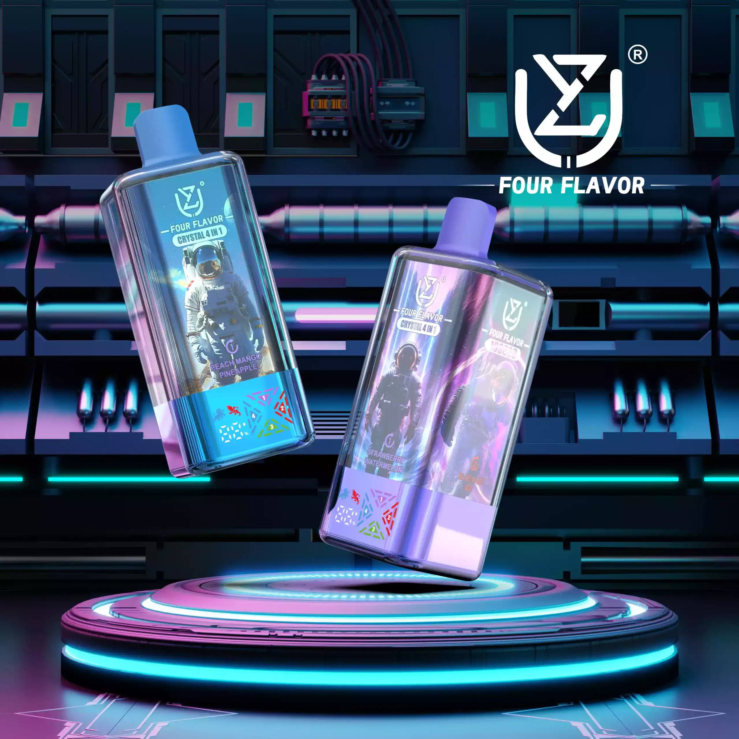 UZY Crystal 4 in 1 100000 Puffs Disposable Vape mit LED Display