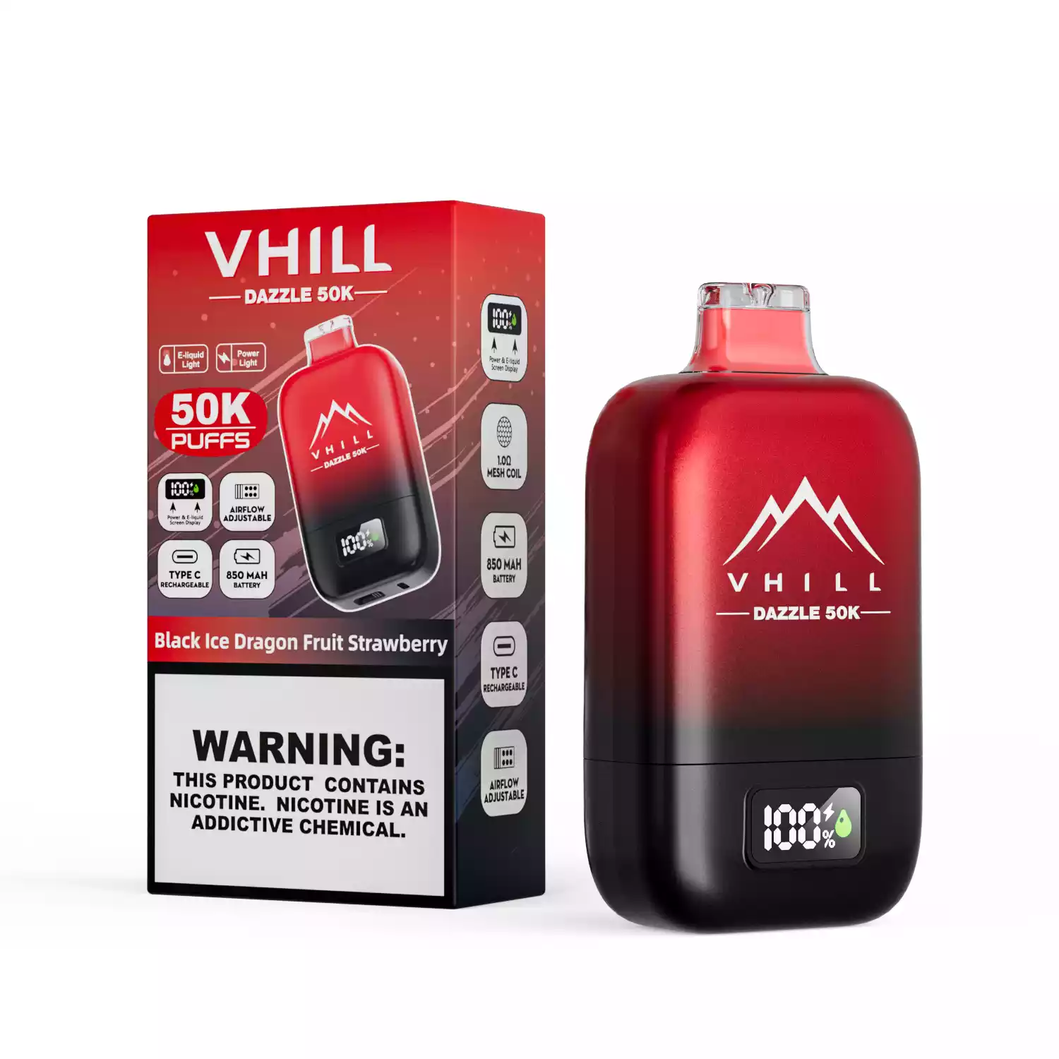 vhill Dazzle 50000 Puffs Disposable Vape mit LCD Display