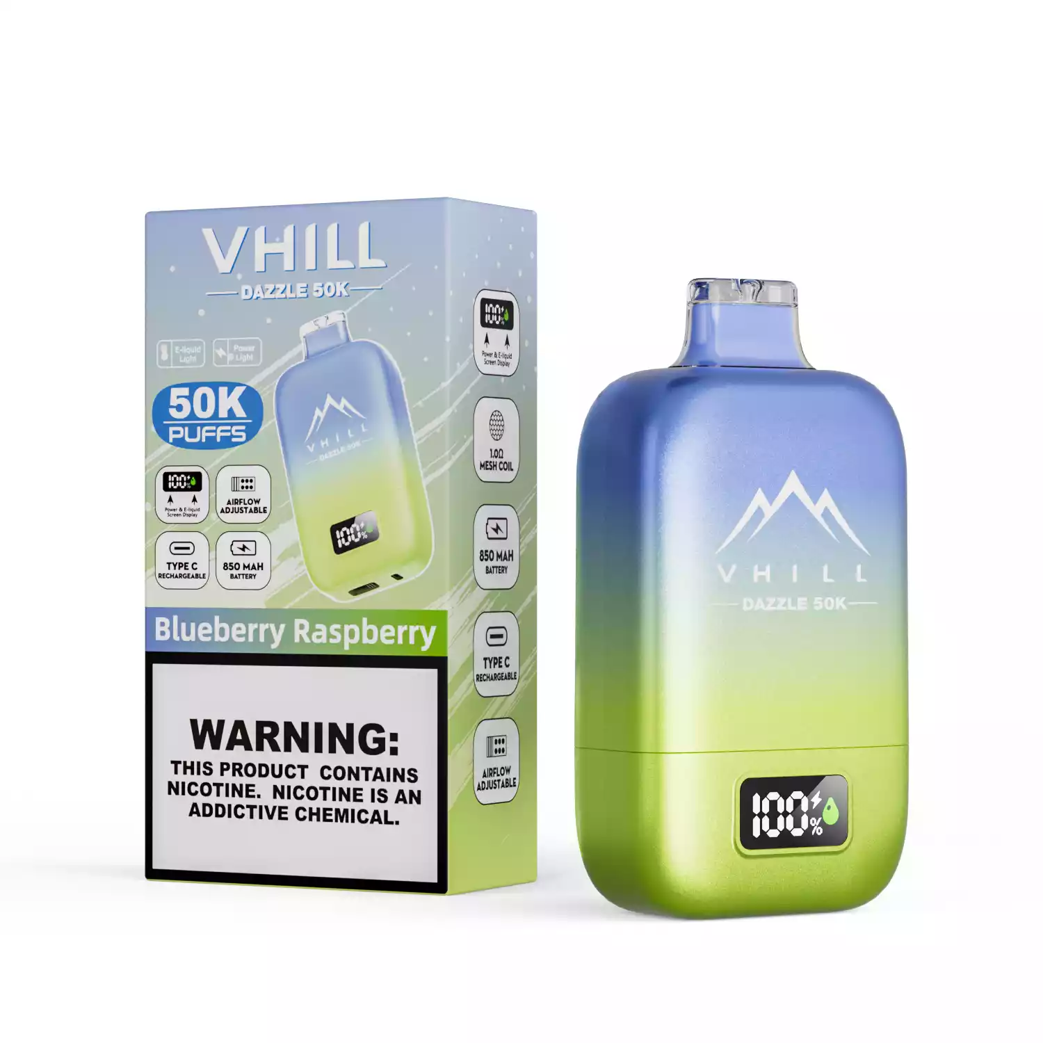 vhill Dazzle 50000 Puffs Disposable Vape mit LCD Display