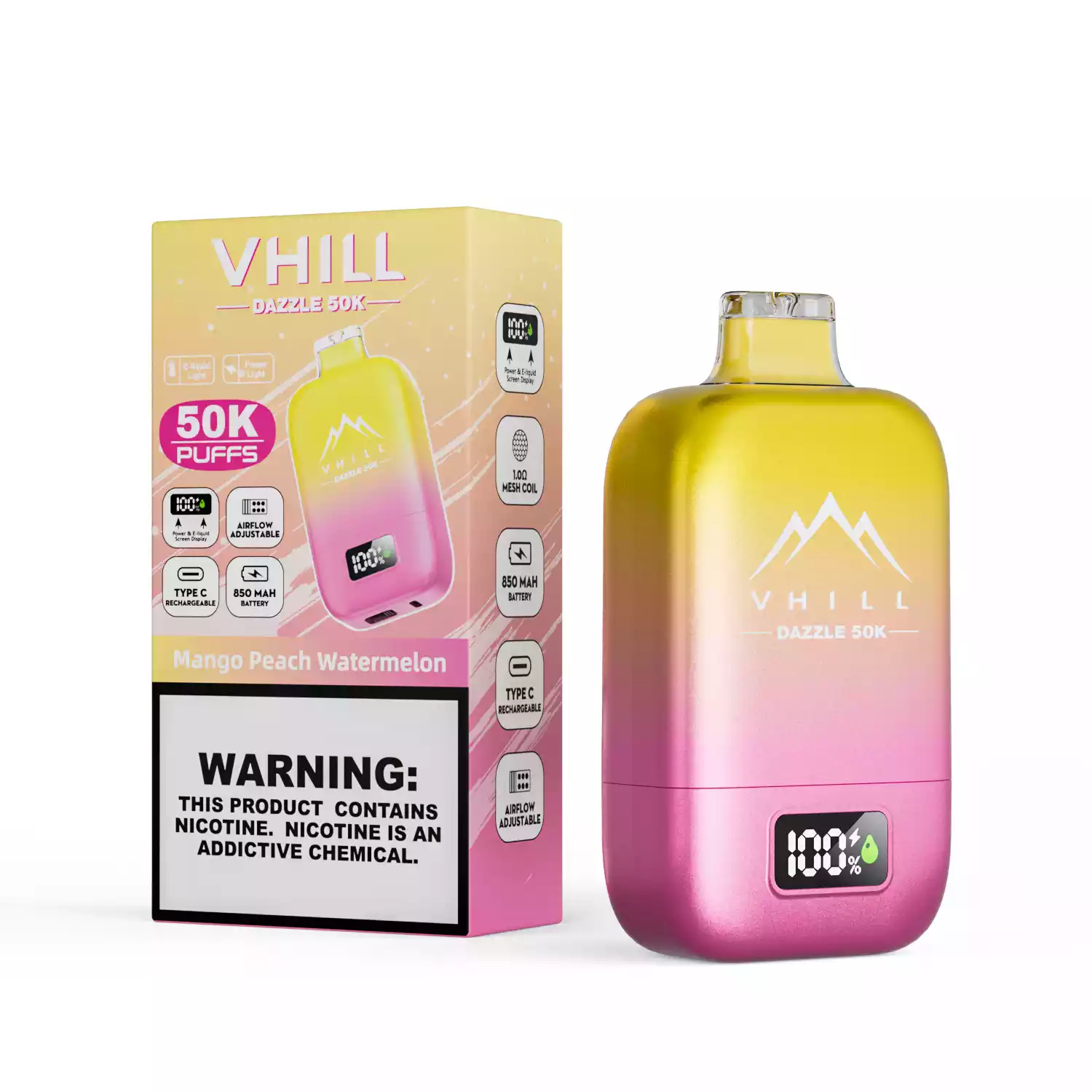 vhill Dazzle 50000 Puffs Disposable Vape mit LCD Display