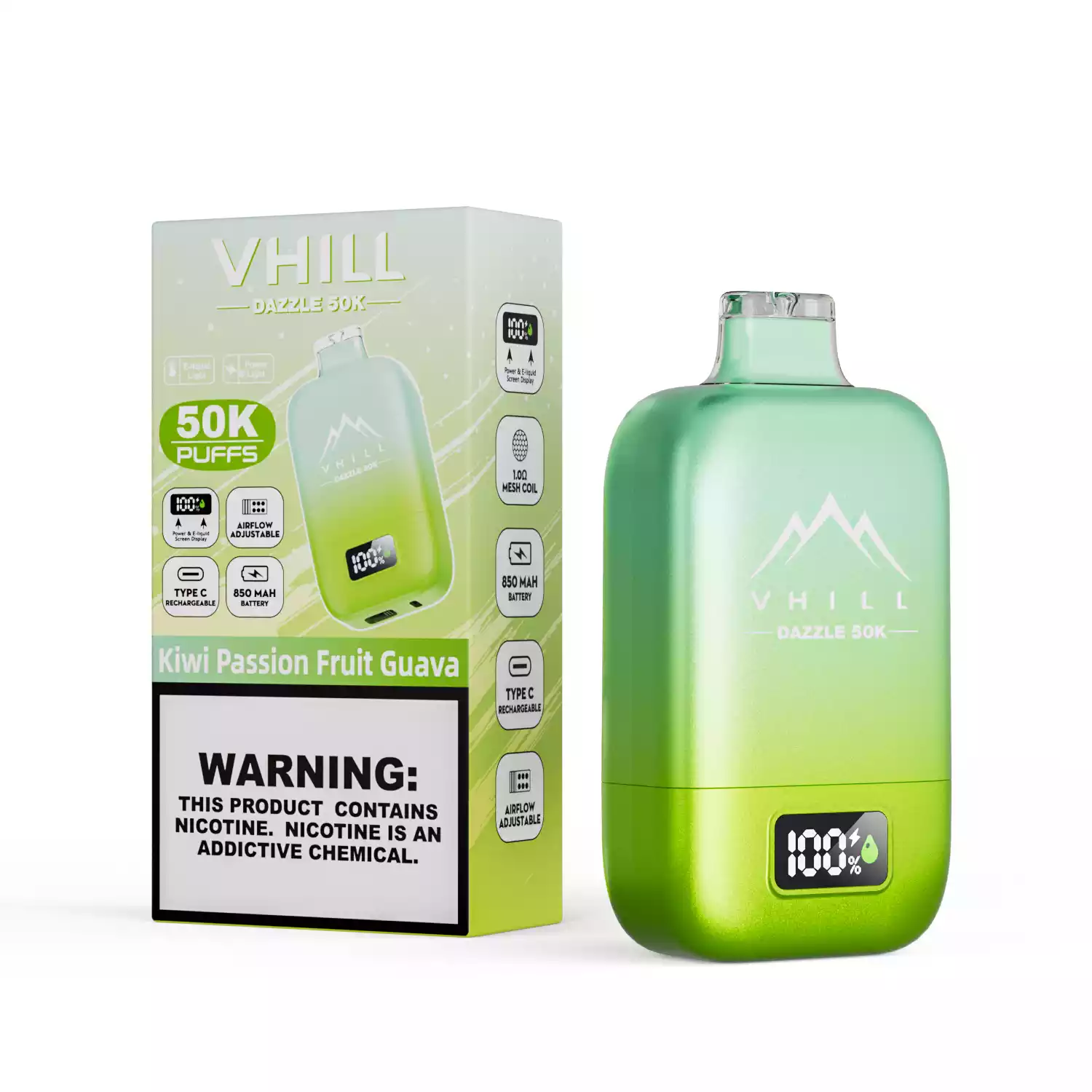 vhill Dazzle 50000 Puffs Disposable Vape mit LCD Display