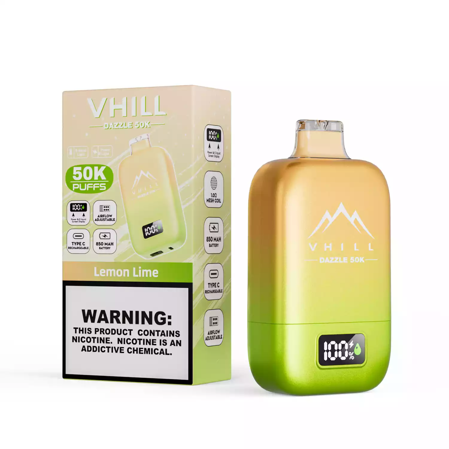vhill Dazzle 50000 Puffs Disposable Vape mit LCD Display