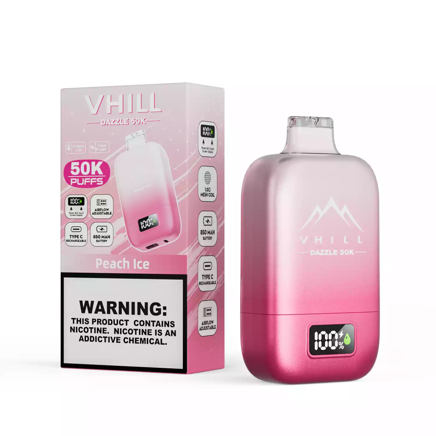 vhill Dazzle 50000 Puffs Disposable Vape mit LCD Display