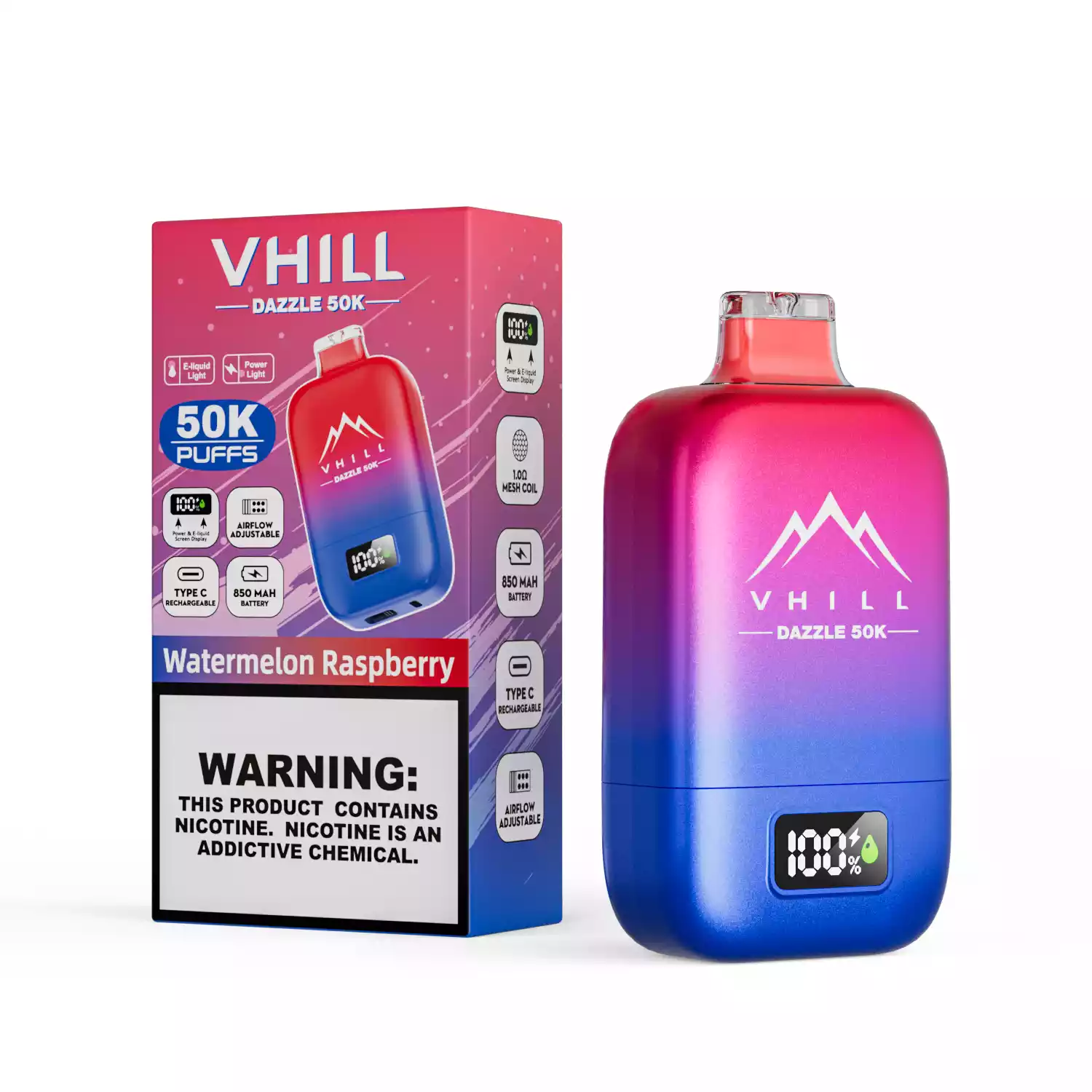 vhill Dazzle 50000 Puffs Disposable Vape mit LCD Display